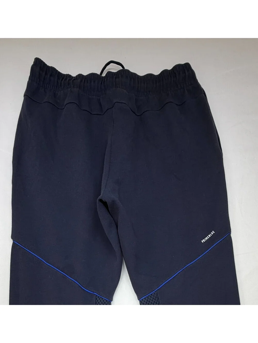 Adidas Men's Sweatpants Primeblue Tapered Stretch Drawstring Size L Blue
